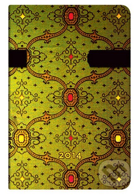 Paperblanks - French Ornate Vert 2014 (12-mesačný diár, mini, týždenný, horizontálny), Paperblanks, 2013