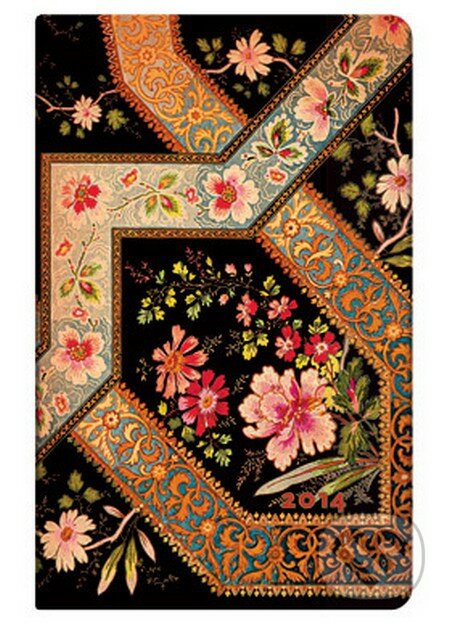 Paperblanks - Filigree Floral Ebony 2014 (12-mesačný diár, maxi, týždenný, vertikálny), Paperblanks, 2013