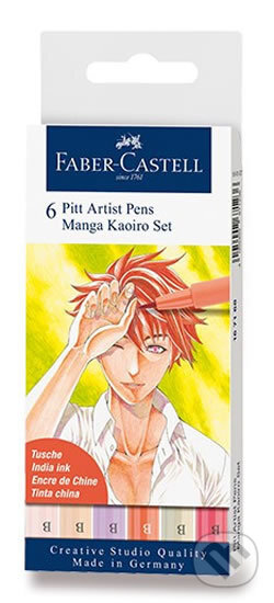 Faber - Castell Popisovač: Pitt Artist Pen Manga Kaoiro 6 ks, Faber-Castell, 2020