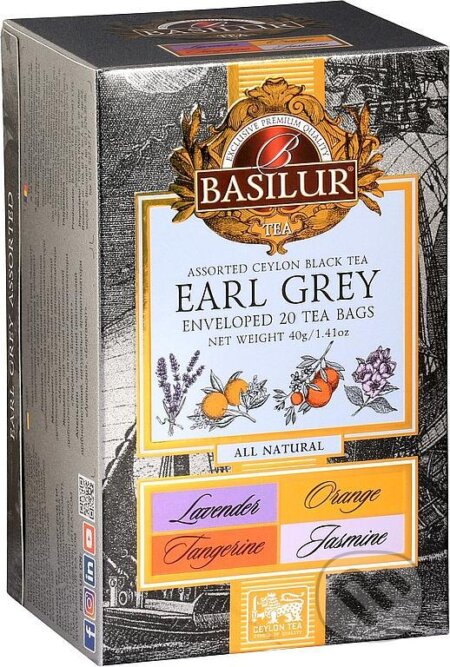 Kávy a čaje: BASILUR All Natural Earl Grey Assorted (Bio - Racio). Bio - Racio, 2022 Kávy a čaje: BASILUR All Natural Earl Grey Assorted (Bio - Racio). Bio - Racio, 2022