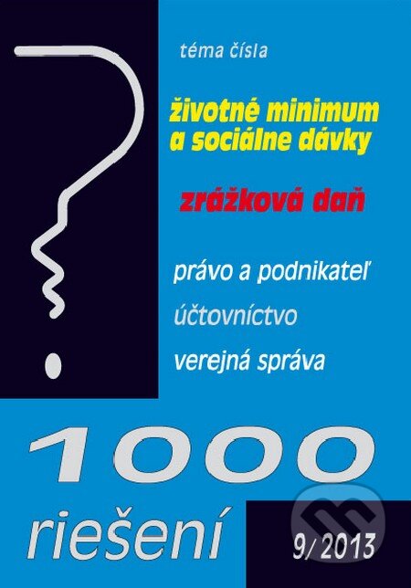 1000 riešení 9/2013, Poradca s.r.o., 2013