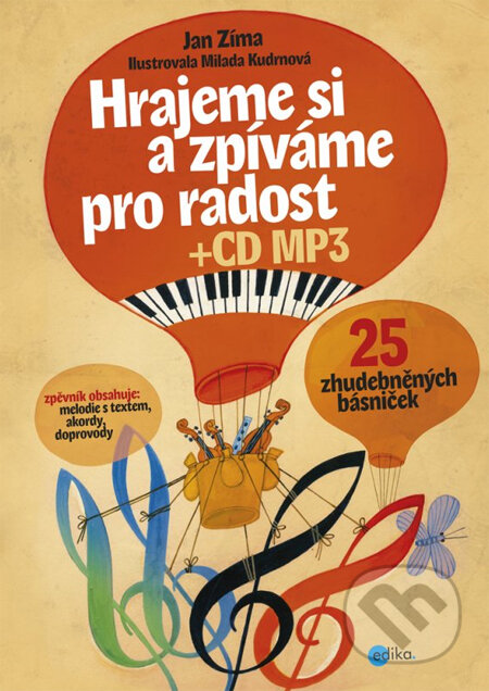 Kniha: Hrajeme si a zpíváme pro radost + CD MP3 (Jan Zíma a Milada Kudrnová). Edika, 2013 Kniha: Hrajeme si a zpíváme pro radost + CD MP3 (Jan Zíma a Milada Kudrnová). Edika, 2013