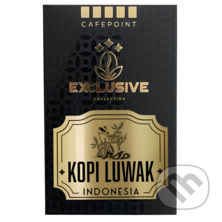 Kávy a čaje: Indonesia Kopi Luwak Cibetková (Cafepoint). Cafepoint, 2013 Kávy a čaje: Indonesia Kopi Luwak Cibetková (Cafepoint). Cafepoint, 2013