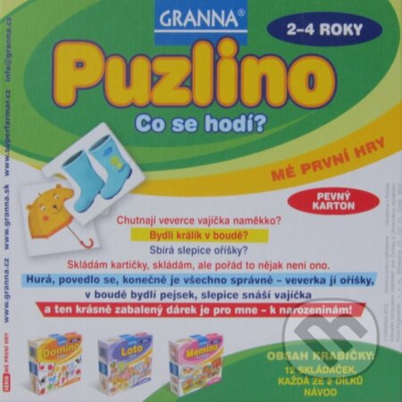 Spoločenská hra: Puzlino (Granna). Granna, 2013 Spoločenská hra: Puzlino (Granna). Granna, 2013