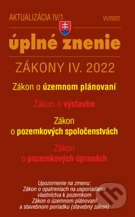 Aktualizácia IV/1/2022 - bývanie, stavebný zákon (Poradca s.r.o.). Poradca s.r.o., 2022 Aktualizácia IV/1/2022 - bývanie, stavebný zákon (Poradca s.r.o.). Poradca s.r.o., 2022