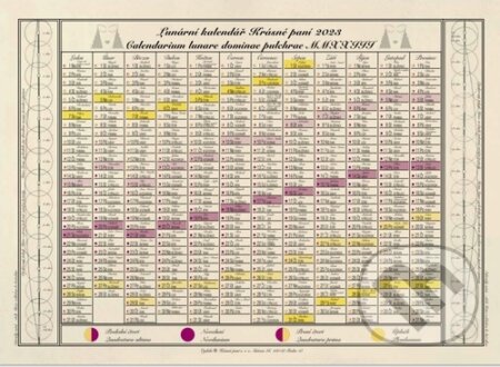 Jednolistý Lunární kalendář Krásné paní 2023 (Krásná paní). Krásná paní, 2022 Jednolistý Lunární kalendář Krásné paní 2023 (Krásná paní). Krásná paní, 2022