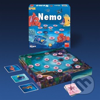 Spoločenská hra: Hľadá sa NEMO (Lucie Kovaříková). Dino, 2013 Spoločenská hra: Hľadá sa NEMO (Lucie Kovaříková). Dino, 2013