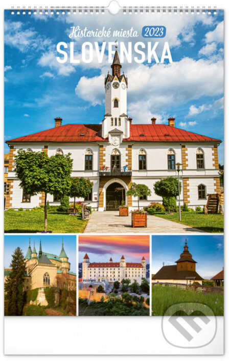 Nástenný kalendár Historické miesta Slovenska 2023 (Presco Group). Presco Group, 2022 Nástenný kalendár Historické miesta Slovenska 2023 (Presco Group). Presco Group, 2022