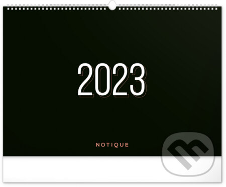 Nástenný plánovací kalendár Čierny 2023, Notique, 2022