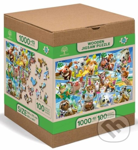 Puzzle: Zvířecí pohlednice, dřevěné (Wooden City). Wooden City, 2022 Puzzle: Zvířecí pohlednice, dřevěné (Wooden City). Wooden City, 2022