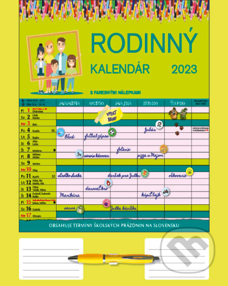 Nástenný Rodinný kalendár 2023, Spektrum grafik, 2022