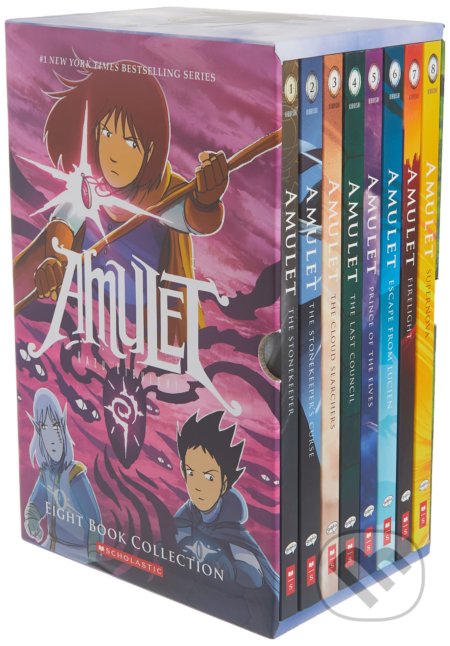 Kniha: Amulet Box set 1-8 (Kazu Kibuishi). Scholastic, 2021 Kniha: Amulet Box set 1-8 (Kazu Kibuishi). Scholastic, 2021