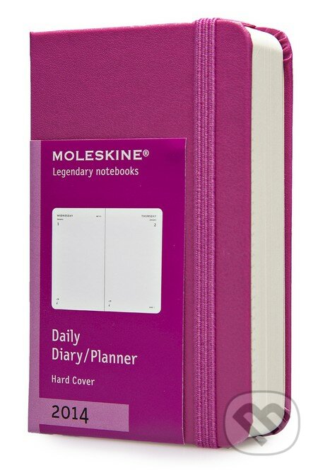 Moleskine – 12-mesačný diár 2014 tmavoružový (extra malý, denný, pevná väzba), Moleskine, 2013