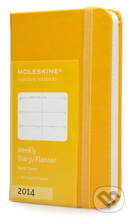 Moleskine – 12-mesačný diár 2014 žltý (extra malý, týždenný, pevná väzba), Moleskine, 2013