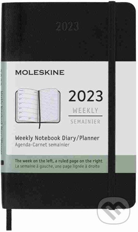 Moleskine – 12-mesačný plánovací čierny diár 2023, Moleskine, 2022