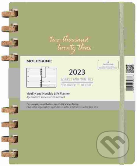 Moleskine – 12-mesačný špirálový zelený diár 2023, Moleskine, 2022