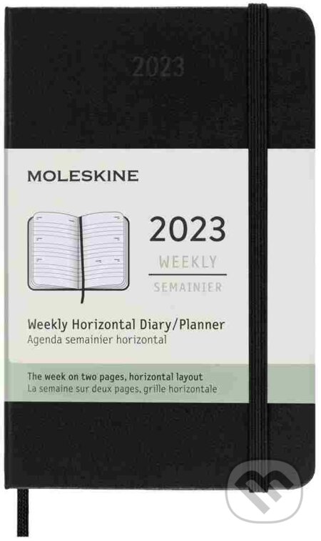 Moleskine – 12-mesačný horizontálny čierny diár 2023, Moleskine, 2022