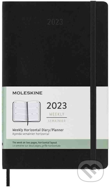 Moleskine – 12-mesačný horizontálny čierny diár 2023, Moleskine, 2022