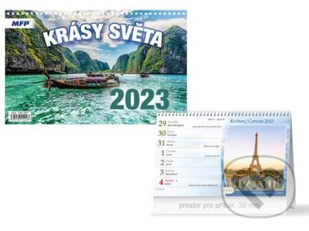 Krásy světa 2023 - stolní kalendář, MFP, 2022