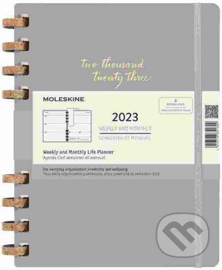 Moleskine – 12-mesačný špirálový sivý diár 2023, Moleskine, 2022