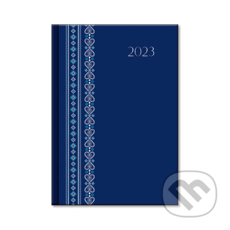 Denný diár Print Folk Modrý 2023, Spektrum grafik, 2022