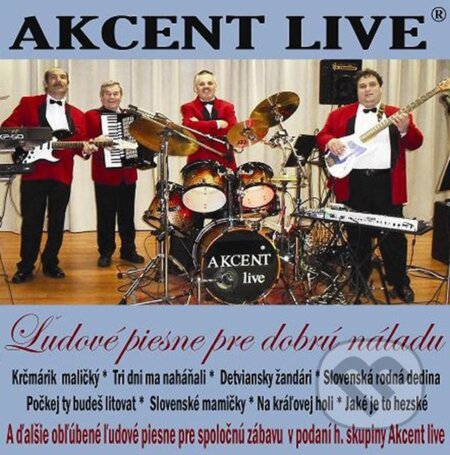Hudební CD: Akcent live: Ľudové piesne pre dobrú náladu (Hudobné albumy). Hudobné albumy, 2013 Hudební CD: Akcent live: Ľudové piesne pre dobrú náladu (Hudobné albumy). Hudobné albumy, 2013