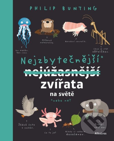 Kniha: Nejzbytečnější zvířata na světě (Philip Bunting). Albatros CZ, 2022 Kniha: Nejzbytečnější zvířata na světě (Philip Bunting). Albatros CZ, 2022