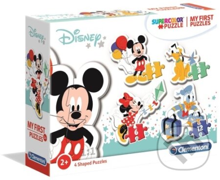 Puzzle: Moje první puzzle: Myšák Mickey 4v1 (Clementoni). Clementoni, 2022 Puzzle: Moje první puzzle: Myšák Mickey 4v1 (Clementoni). Clementoni, 2022