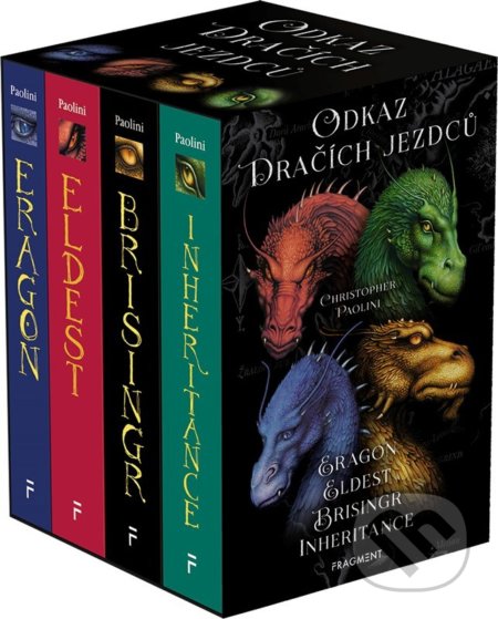 Kniha: Odkaz Dračích jezdců (BOX) (Christopher Paolini). Nakladatelství Fragment, 2022 Kniha: Odkaz Dračích jezdců (BOX) (Christopher Paolini). Nakladatelství Fragment, 2022