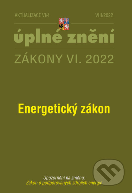 Aktualizace VI/4 - Energetický zákon, Poradce s.r.o., 2022