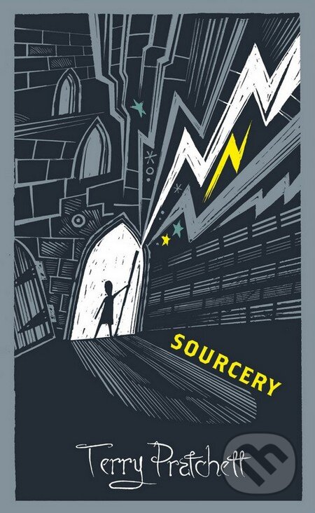 Kniha: Sourcery (Terry Pratchett). Orion, 2014 Kniha: Sourcery (Terry Pratchett). Orion, 2014