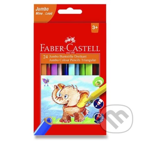 Pastelky Jumbo trojhranné set 24 farebné (Faber-Castell). Faber-Castell, 2020 Pastelky Jumbo trojhranné set 24 farebné (Faber-Castell). Faber-Castell, 2020