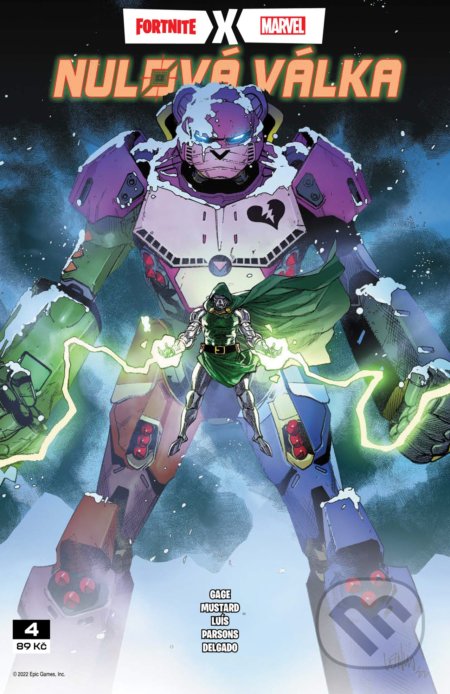 Kniha: Fortnite X Marvel: Nulová válka 4 (Christos Gage a Donald Mustard). Crew, 2022 Kniha: Fortnite X Marvel: Nulová válka 4 (Christos Gage a Donald Mustard). Crew, 2022