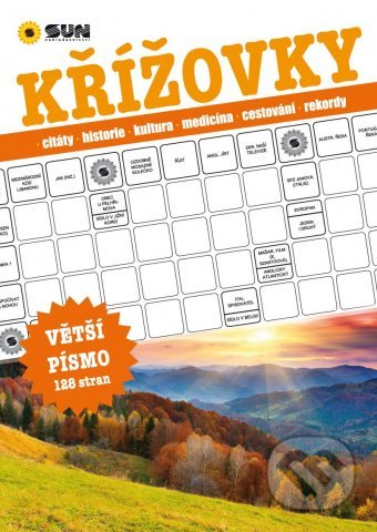 Kniha: Křížovky - Citáty, historie, kultura, medicína, cestování, rekordy (vetší písmo) (SUN). SUN, 2022 Kniha: Křížovky - Citáty, historie, kultura, medicína, cestování, rekordy (vetší písmo) (SUN). SUN, 2022