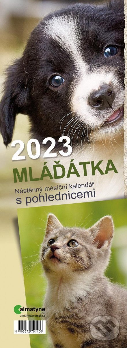 Kalendář 2023: Mláďátka, pohlednicový, Almatyne, 2022