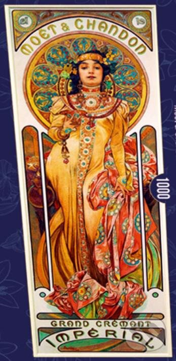 Puzzle: Mucha - Moët & Chandon-Grand Crémant Impérial, 1899 (Bluebird). Bluebird, 2022 Puzzle: Mucha - Moët & Chandon-Grand Crémant Impérial, 1899 (Bluebird). Bluebird, 2022