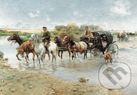 Puzzle: Kópia: Prechod riekou (A. Wierusz-Kowalski). Castorland Puzzle: Kópia: Prechod riekou (A. Wierusz-Kowalski). Castorland