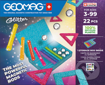 Společenská hra: Stavebnice Geomag Glitter 22 ks (Geomag). Geomag, 2022 Společenská hra: Stavebnice Geomag Glitter 22 ks (Geomag). Geomag, 2022