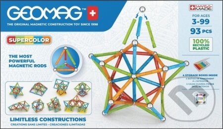 Spoločenská hra: Stavebnice Geomag Supercolor panels 93 ks (Geomag). Geomag, 2022 Spoločenská hra: Stavebnice Geomag Supercolor panels 93 ks (Geomag). Geomag, 2022