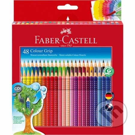 Pastelky akvarelové Colour Grip 48 farebné set, Faber-Castell, 2020