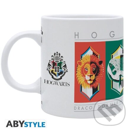 Harry Potter keramický Hrnček 320 ml - House Crests Simple (ABYstyle). ABYstyle, 2022 Harry Potter keramický Hrnček 320 ml - House Crests Simple (ABYstyle). ABYstyle, 2022