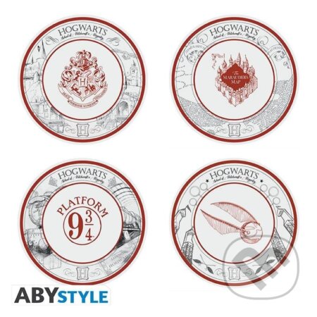 Harry Potter - Porcelánové taniere sada 4 ks (ABYstyle). ABYstyle, 2022 Harry Potter - Porcelánové taniere sada 4 ks (ABYstyle). ABYstyle, 2022