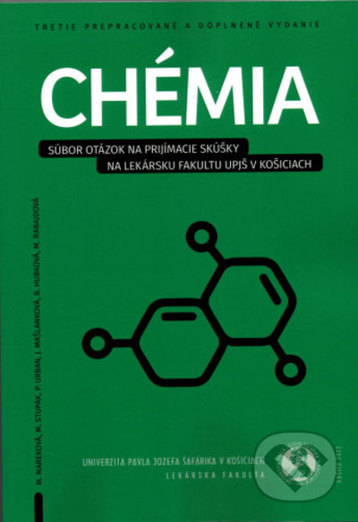 Kniha: Chémia súbor otázok na prijímacie skúšky (Mária Mareková). Univerzita Pavla Jozefa Šafárika v Košiciach, 2022 Kniha: Chémia súbor otázok na prijímacie skúšky (Mária Mareková). Univerzita Pavla Jozefa Šafárika v Košiciach, 2022
