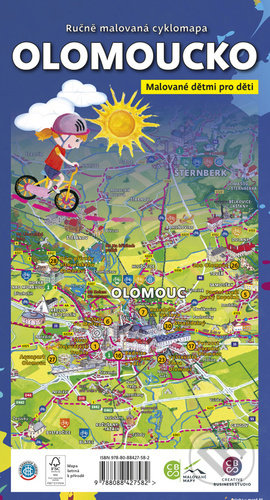 Kniha: Ručně malovaná cyklomapa Olomoucko (Malované Mapy). Malované Mapy, 2022 Kniha: Ručně malovaná cyklomapa Olomoucko (Malované Mapy). Malované Mapy, 2022