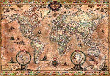 Antique World Map, Educa, 2014