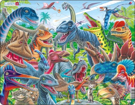 Puzzle: Veselé dinosaury CZ4 (Larsen). Larsen, 2022 Puzzle: Veselé dinosaury CZ4 (Larsen). Larsen, 2022