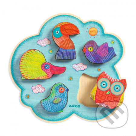 Puzzle: Drevené reliéfne vkladacie puzzle: Toucanco (Djeco). Djeco, 2022 Puzzle: Drevené reliéfne vkladacie puzzle: Toucanco (Djeco). Djeco, 2022