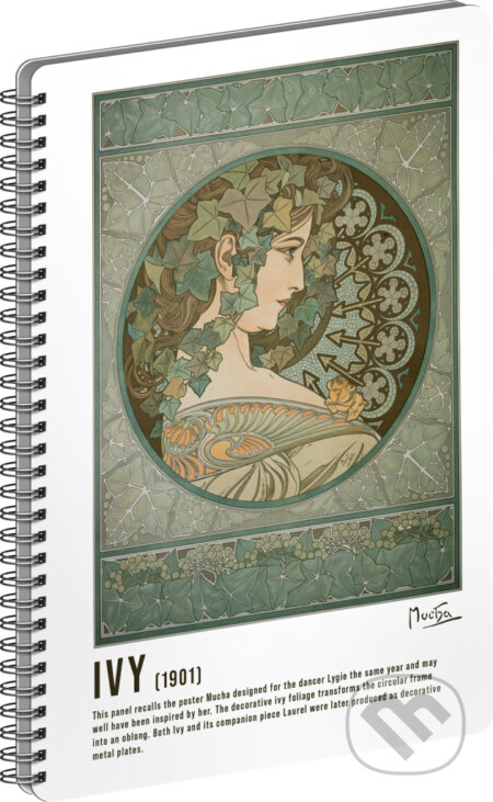 Spirálový blok Alfons Mucha - Ivy (Presco Group). Presco Group, 2022 Spirálový blok Alfons Mucha - Ivy (Presco Group). Presco Group, 2022