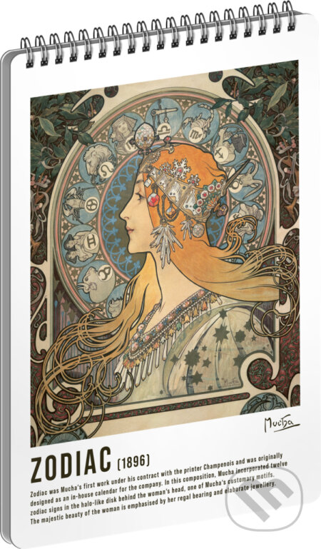 Spirálový blok Alfons Mucha - Zodiac (Presco Group). Presco Group, 2022 Spirálový blok Alfons Mucha - Zodiac (Presco Group). Presco Group, 2022