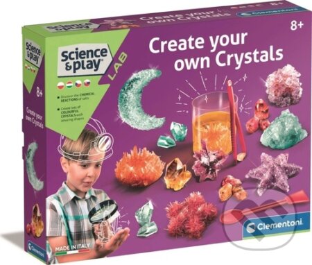 Spoločenská hra: Laboratoř: Vytvoř si vlastní krystaly (Clementoni). Clementoni, 2022 Spoločenská hra: Laboratoř: Vytvoř si vlastní krystaly (Clementoni). Clementoni, 2022
